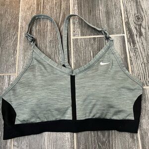 Nike Dri Fit Lightly Padded Gray Sports Bra